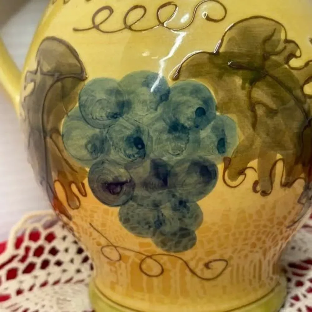 Hand-Painted Ceramic Grape Pitcher 10.5” Harry and David